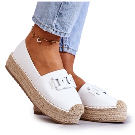 FB2 Klassiske Espadriller På Den Hvide Julianne Platform