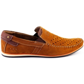 KOMODO Herresko mokasiner 876 sommer kamel brun orange