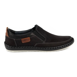 Kampol Loafers i læder til mænd 51KAM sort