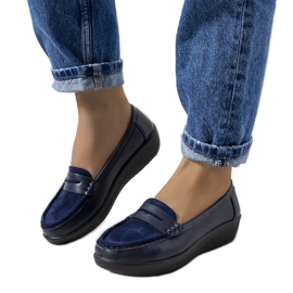 Marineblå loafers på Dinsmore-kilen marine blå