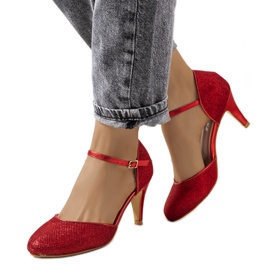 Røde skinnende Rosetown pumps