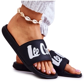 Lee Cooper LCW-22-42-1004 Sorte hjemmesko til kvinder hvid