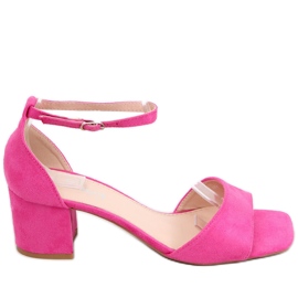 Dame højhælede sandaler, ruskind Silence Fushia lyserød