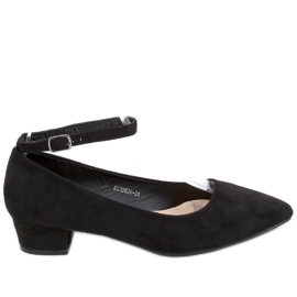 Bellis Black pumps med lav hæl sort