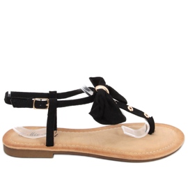Flip-flops med en Megi Black sløjfe sort