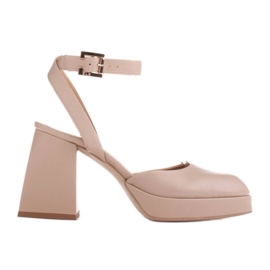 Marco Shoes Sandaler på en booster platform beige
