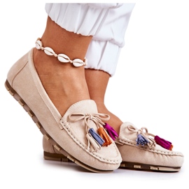 PS1 Dame ruskind loafers lys beige Wilessa