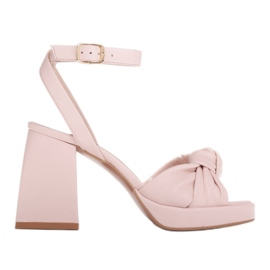 Marco Shoes Powder pink platform sandaler beige lyserød
