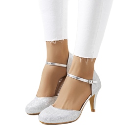 Sølv skinnende Rosetown pumps