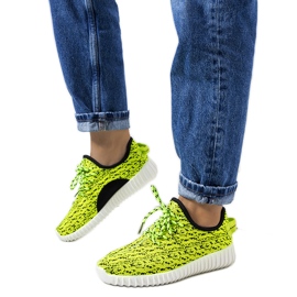 Mulder grønne neon sneakers sort
