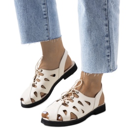 Beige Vlis-bundne sandaler