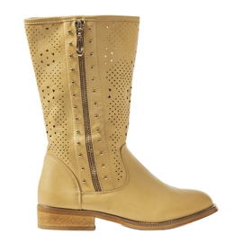 Zaina beige børnestøvler