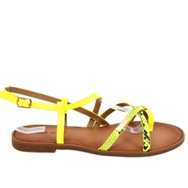 Trudy Yellow damesandaler gul
