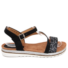 Guld Katia Sorte espadrillesandaler