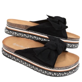 Flip-flops på en dekoreret Lane Black sål sort