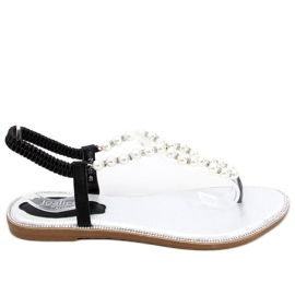 Flip-flops med perler Ofelia Black sort
