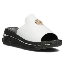 Læder hjemmesko Filippo DK3872 / 22 Wh hvid