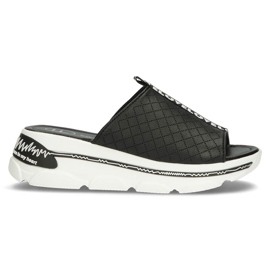 Læder hjemmesko Filippo DK3679 / 22 Bk sort