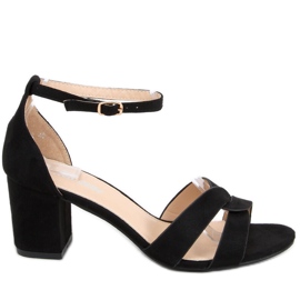 Moly Black højhælede sandaler sort