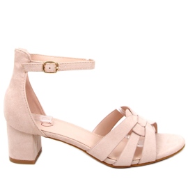 Avium beige sandaler med hæl