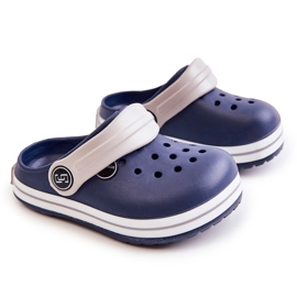 Komfortable børnetøfler Crooks Navy Blue Colly marine blå