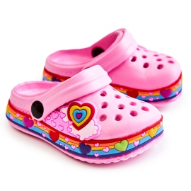Børnehjemmesko Skum Crocs Pink Charie lyserød