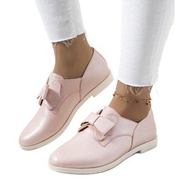 Pink brogues med en Korner sløjfe lyserød