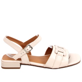 Lavhælede sandaler Iona Beige