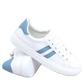 Xina HVID / GRØN damesneakers blå