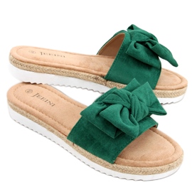Espadriller med Viola Grøn sløjfe