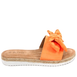 Espadriller med Viola Orange sløjfe