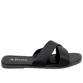 Fuzzy Black dametøfler sort