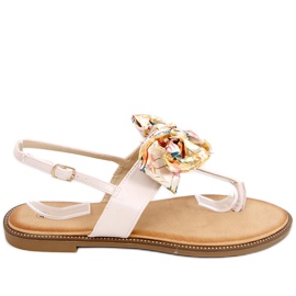 Flip-flops med sløjfe Odette Beige