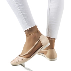 Marx semi-transparente beige ballerinaer