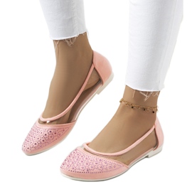 Marx semi-transparente lyserøde ballerinaer
