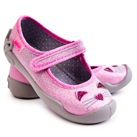 BEFADO S.A. Ballerina hjemmesko Befado Cats 114X451 Pink-Grå lyserød