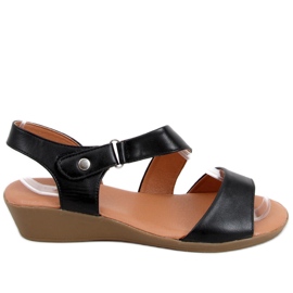 Sandaler på en lav kile Shary Black sort