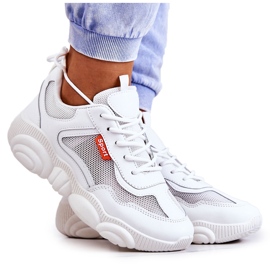 Dame sneakers sportssko med mesh hvid Sallis