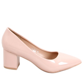Lavhælede pumps Zelia Nude beige