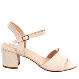 Jolina Beige højhælede sandaler
