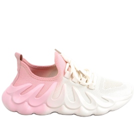 Ombre Caloy BEIGE / PINK sokker lyserød