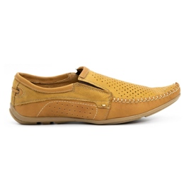 Olivier Loafers i læder til mænd 4206D rød orange