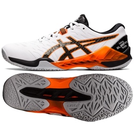 Asics Blast Ff 2 M 1071A044 103 håndboldsko hvid orange hvid