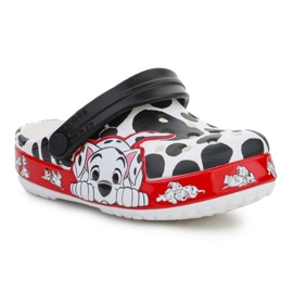 Crocs Fl 101 Dalmatiner Børnetræsko T 207485-100 hvid sort rød