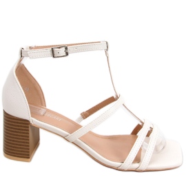 Højhælede sandaler fra Vinta Beige