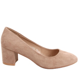 Pumps lave hæle Phoebe Khaki beige