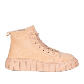 Beige sneakers på Martha platformen