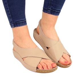 Lædersandaler T.Sokolski W SCA109A beige