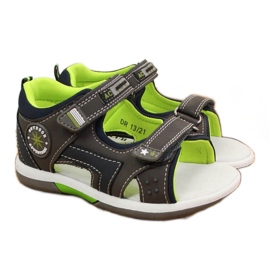 American Club W AM825B grå velcro-sandaler
