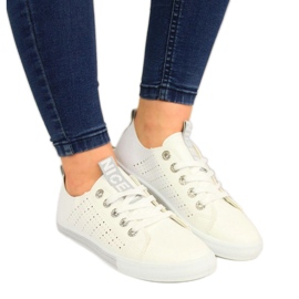 Sneakers lavet af øko læder Filippo W PAW221A hvid